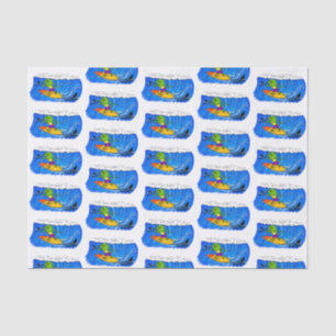 Papel De Seda Funny personalizado de surf con lagarto frito
