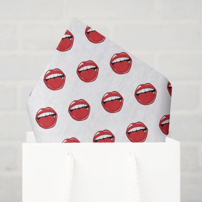 Papel De Seda Funny Red Lips  (Bolsa de regalo)