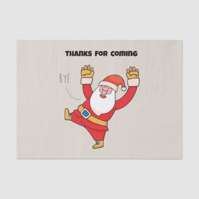 Papel De Seda Funny santa thanks for coming (Anverso)