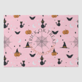 Papel De Seda Funny Spooky Halloween Pink Design