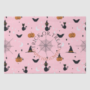 Papel De Seda Funny Spooky Halloween Pink Design