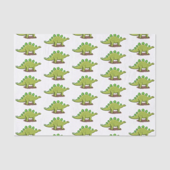 Papel De Seda Funny stegosaurus dinosaur personalizado (Anverso)