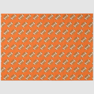 Papel De Seda Fútbol americano en Naranja