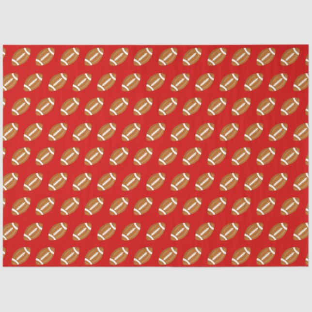 Papel De Seda Fútbol americano en rojo (Anverso)