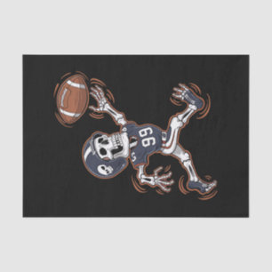 Papel De Seda Fútbol Americano Esqueleto Halloween Fútbol Americ