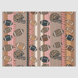 Papel De Seda Fútbol Coquette con estampado de leopardo (3)