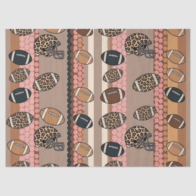Papel De Seda Fútbol Coquette con estampado de leopardo (3) (Anverso)