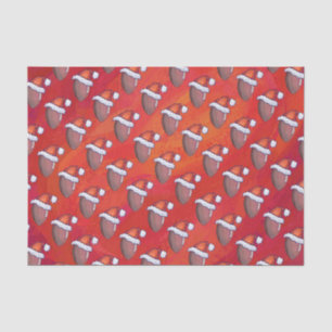 Papel De Seda Fútbol en Sombrero Santa en Rojo