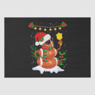 Papel De Seda Fútbol Snowman Santa Hat Feliz Navidad