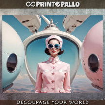 Futrismo retro emancipado en rosa en 1950