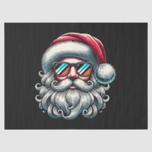 Papel De Seda Gafas de sol retro cara de Santa Navidad