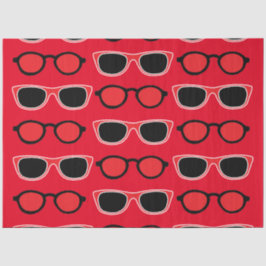 Papel De Seda Gafas de sol rojas y negras Patrón