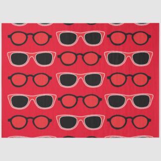 Papel De Seda Gafas de sol rojas y negras Patrón