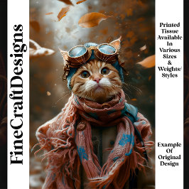 Papel De Seda Gafas de Steampunk de Gato Caprichosas y Lindas S5