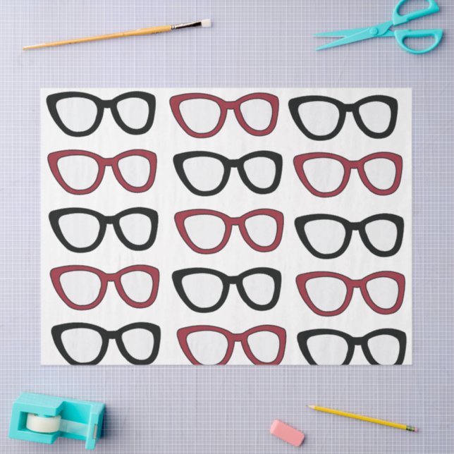 Papel De Seda Gafas Espejuelos Lentes Optico  (Artesanía)