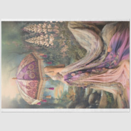 Papel De Seda Gala de jardín, mujer con sombrilla