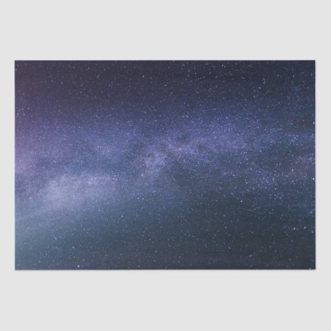 Papel De Seda Galaxia azul marina Estrellas nocturnas estelares  (Anverso)