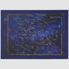 Papel De Seda Galaxia de Constelaciones Zodiacas