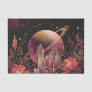 Papel De Seda Galaxia de Planet Purple de Oro de Lujo