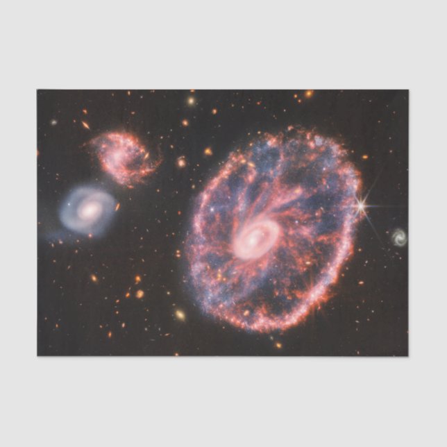 Papel De Seda Galaxia de volantes, telescopio espacial James Web (Anverso)