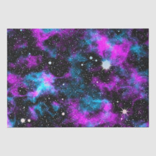 Papel De Seda Galaxia espacial púrpura Estrellas espaciales cósm