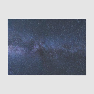 Papel De Seda Galaxia Noche Estrellada Cielo Azul Espacio Patrón