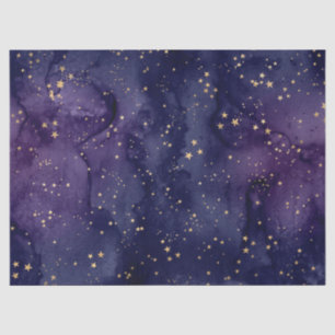 Papel De Seda Galaxia púrpura y azul con desenlace estelar