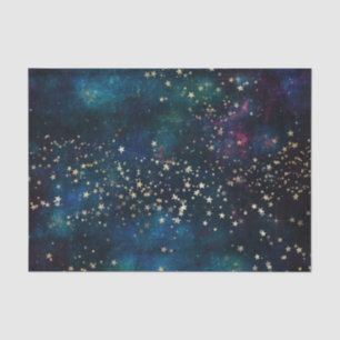 Papel De Seda Galaxia Star Space Night Blue and Purple