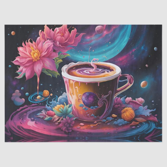 Papel De Seda Galaxy Garden Coffee Art (Anverso)