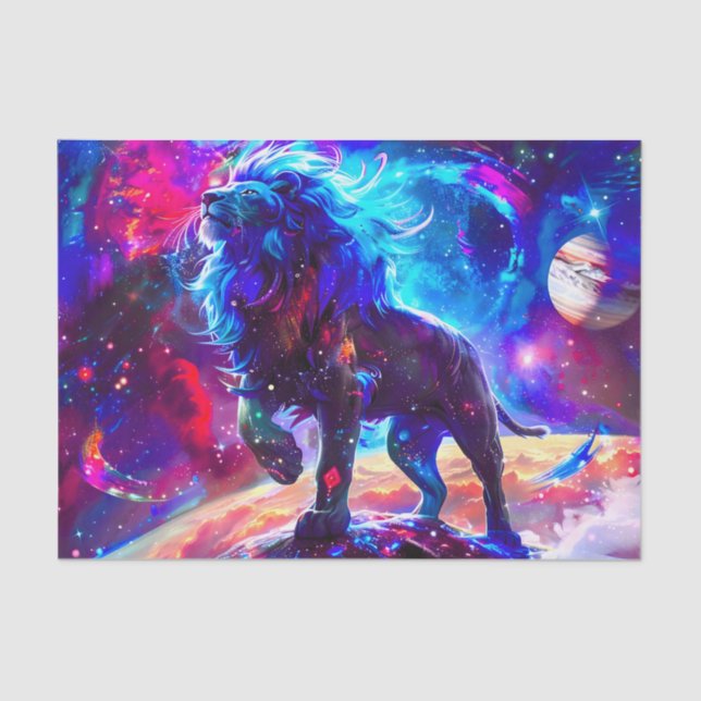 Papel De Seda Galaxy Lion Blue (Anverso)