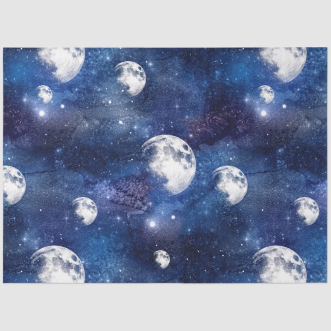 Papel De Seda Galaxy Moon Series Design 8 (Anverso)