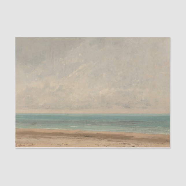 Papel De Seda Galería Nacional Gustave Courbet del Mar Tranquilo (Anverso)