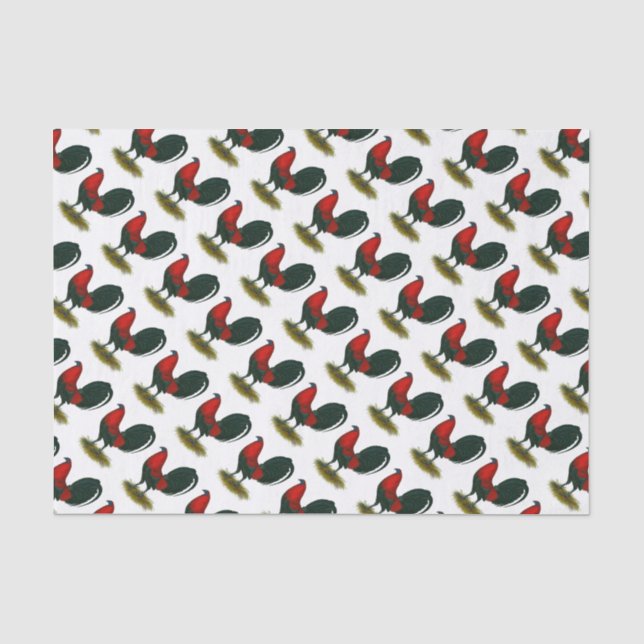 Papel De Seda Gallero Americano:  Pardo Rojo (Anverso)