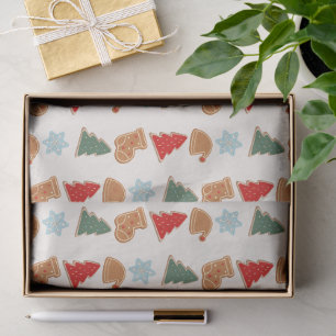 Papel De Seda Galletas Coloridas Patrón Navidad