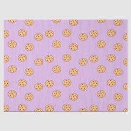 Papel De Seda Galletas de chip de chocolate púrpura de cumpleaño