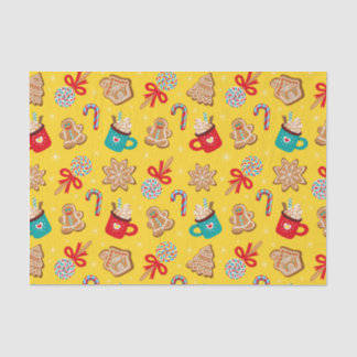 Papel De Seda Galletas de Navidad antiguas, caramelos y tazas