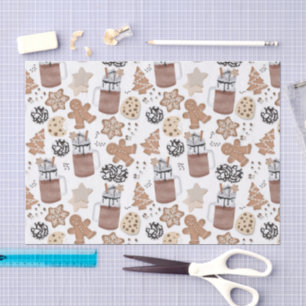 Papel De Seda Galletas de Navidad y Chocolate Caliente para Horn