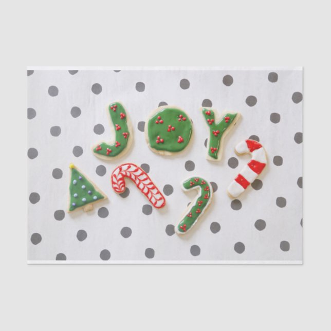 Papel De Seda Galletas de Navidades de alegría (Anverso)