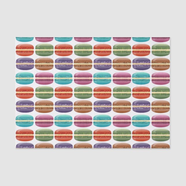 Papel De Seda Galletas femeninas coloridas de Macaron del (Anverso)