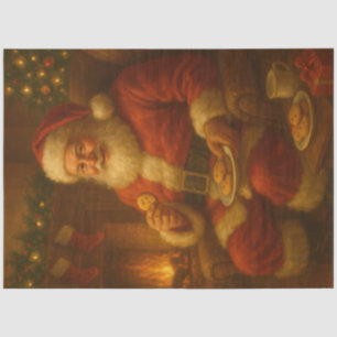 Papel De Seda Galletas para Santa - Navidad Clásica Vintage