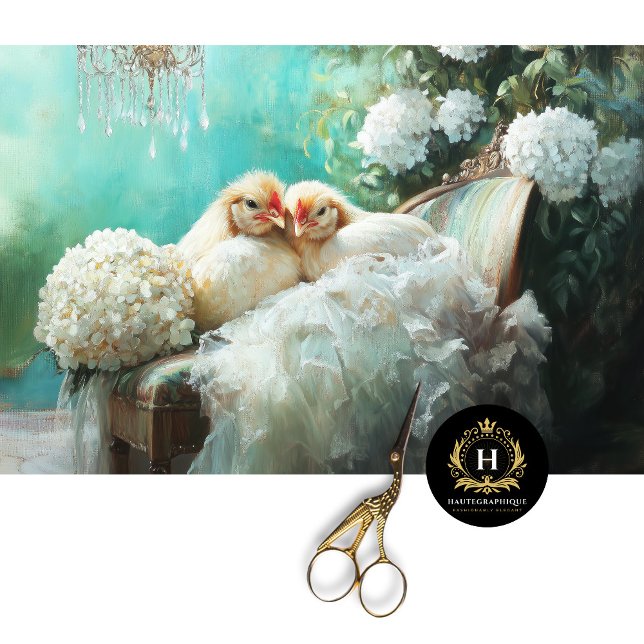 Papel De Seda Gallinas de boda romántica decoupage (Subido por el creador)