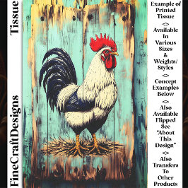 Papel De Seda Gallo de granja campestre francés DB7RF decoupage