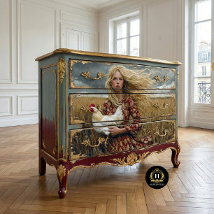 Papel De Seda Gallo de muebles de granja de pradera Decoupage