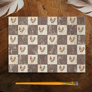 Papel De Seda Gallo Dorado Mantequilla Crema Casa de Campo Cuadr
