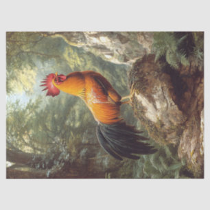 Papel De Seda Gallo en un paisaje de jungla decoupage