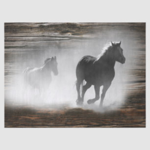 Papel De Seda Gallopaje de caballos salvajes