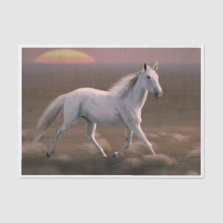 Papel De Seda Galloping White Horse