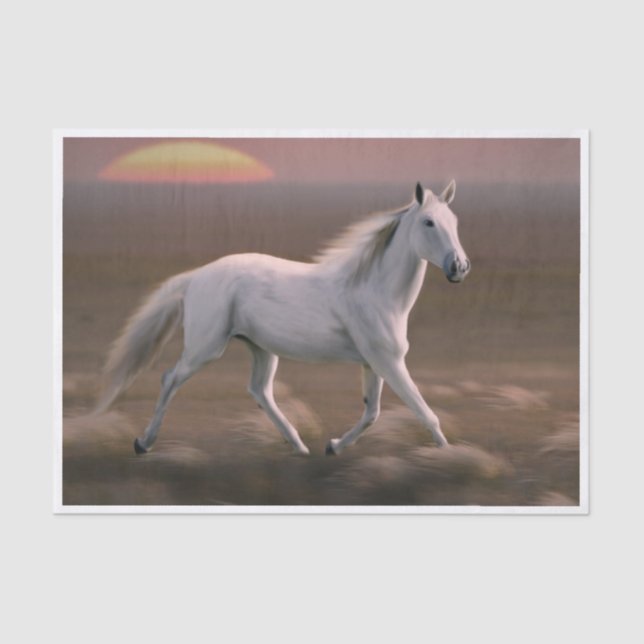Papel De Seda Galloping White Horse (Anverso)
