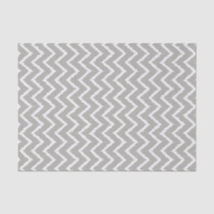 Papel De Seda Galones de Ikat - gris de plata y blanco