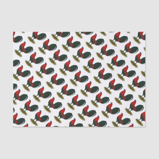 Papel De Seda Gamecock americano: Rojo marrón (Anverso)